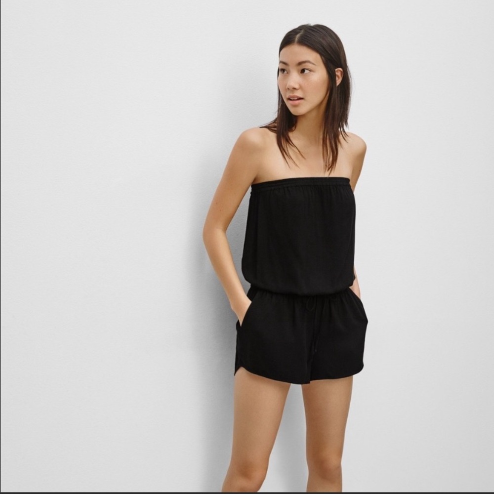 Aritzia Cropsey Romper in Black
